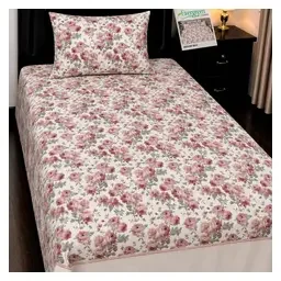 Nishat Blush Floral Pure Cotton 4-Piece Single Bedsheet Set