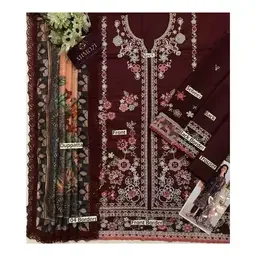 Premium Embroidered Ladies Suit - Design 013
