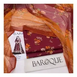 Mix Brand 3pc Lawn Collection with Chiffon Dupatta - Design 045