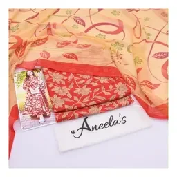 Mix Brand 3pc Lawn Collection with Chiffon Dupatta - Design 024