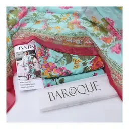 Mix Brand 3pc Lawn Collection with Chiffon Dupatta - Design 017